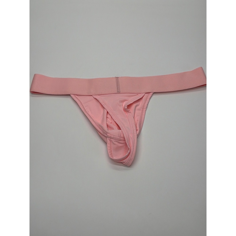 Arjen Kroos Mens Pink Thong Athletic Supporter XL Wide Waistband Logo Patch - Picture 4 of 6